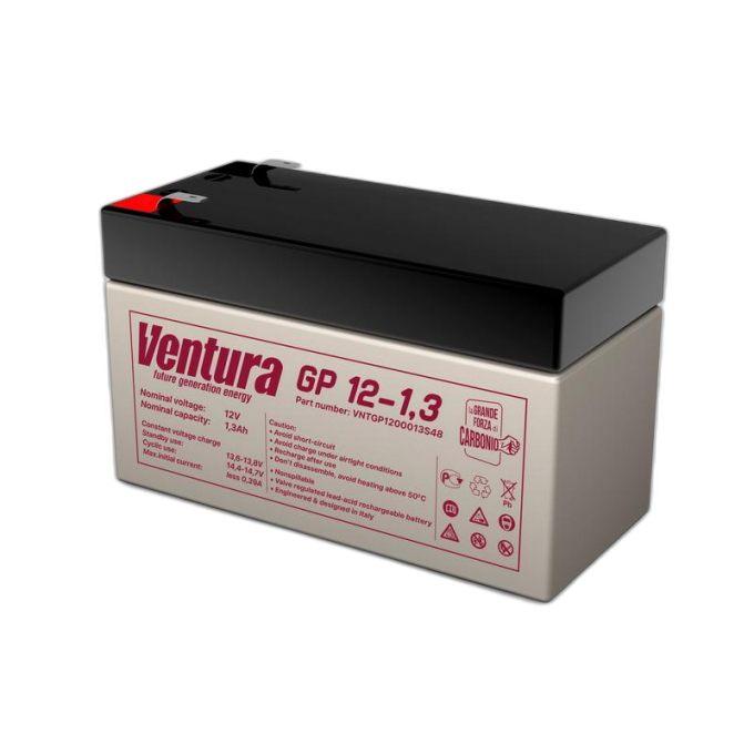 Аккумулятор для систем безопасности GP 12-1,3 VENTURA AGM от -10 до +45 GP-12-1,3
