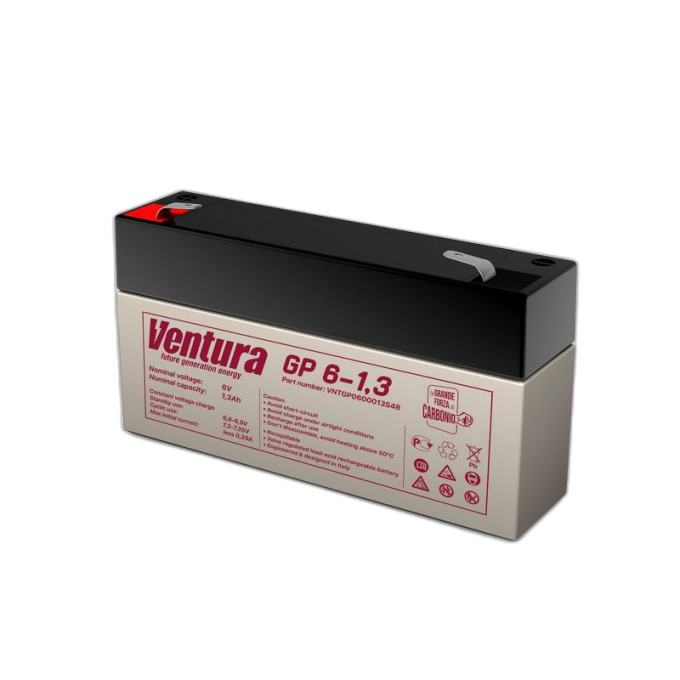 Аккумулятор для систем безопасности GP 6-1,3 VENTURA AGM от -10 до +45 GP-6-1,3
