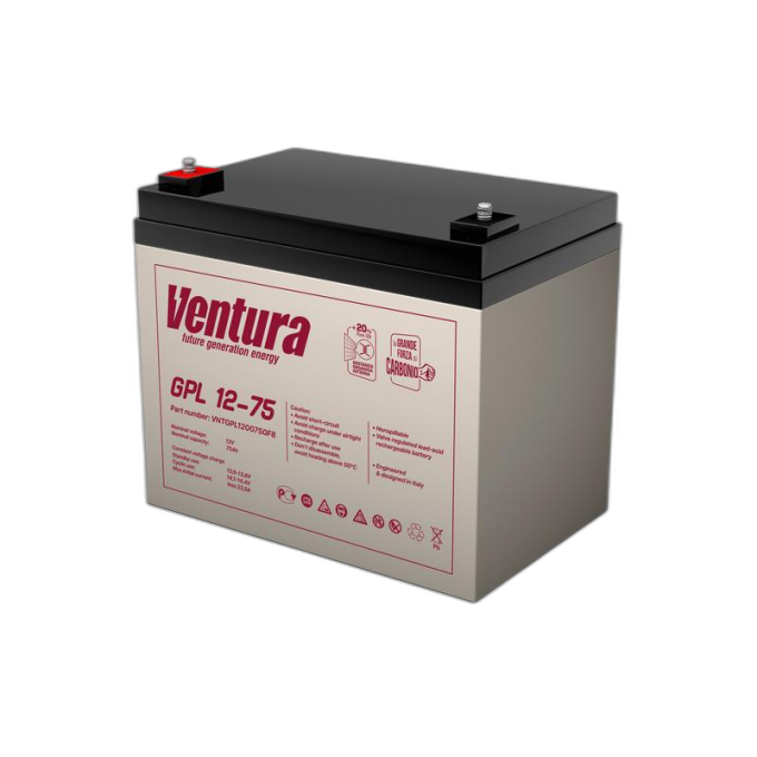 Аккумулятор (универсальная батарея) GPL 12-75 VENTURA 77 AGM GPL-12-75